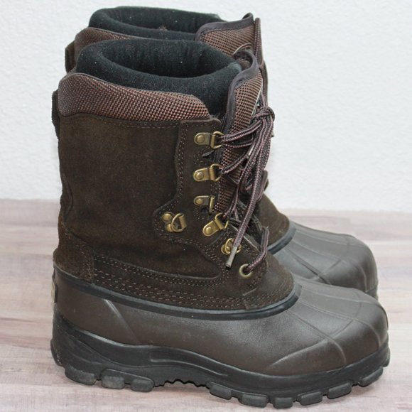 Lacrosse Brown Thinsulate Steel Shank Lace up Duck Boots Size 8 - Picture 2 of 9